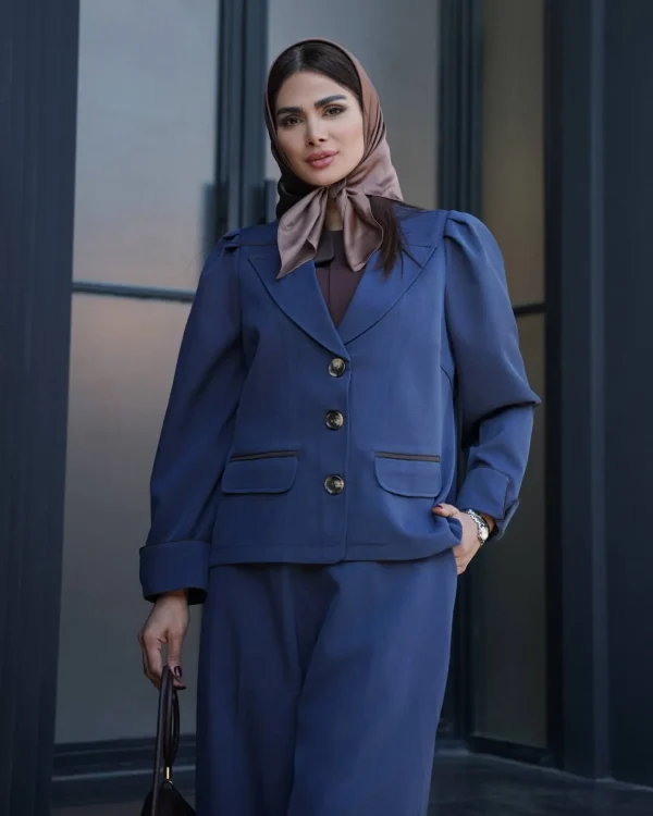 کت و شلوار توییتی ملانژ 405 بهار - تصویر 7