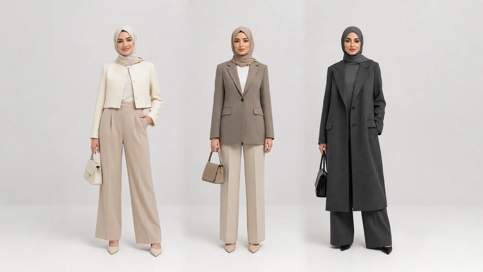 womens-jacket-cuts-and-lengths مقایسه کت زنانه کوتاه، متوسط و بلند