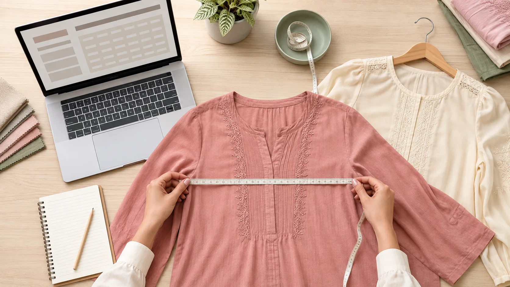 compare-garment-measurements-size-chart مقایسه اندازه لباس با جدول سایزبندی فروشگاه اینترنتی