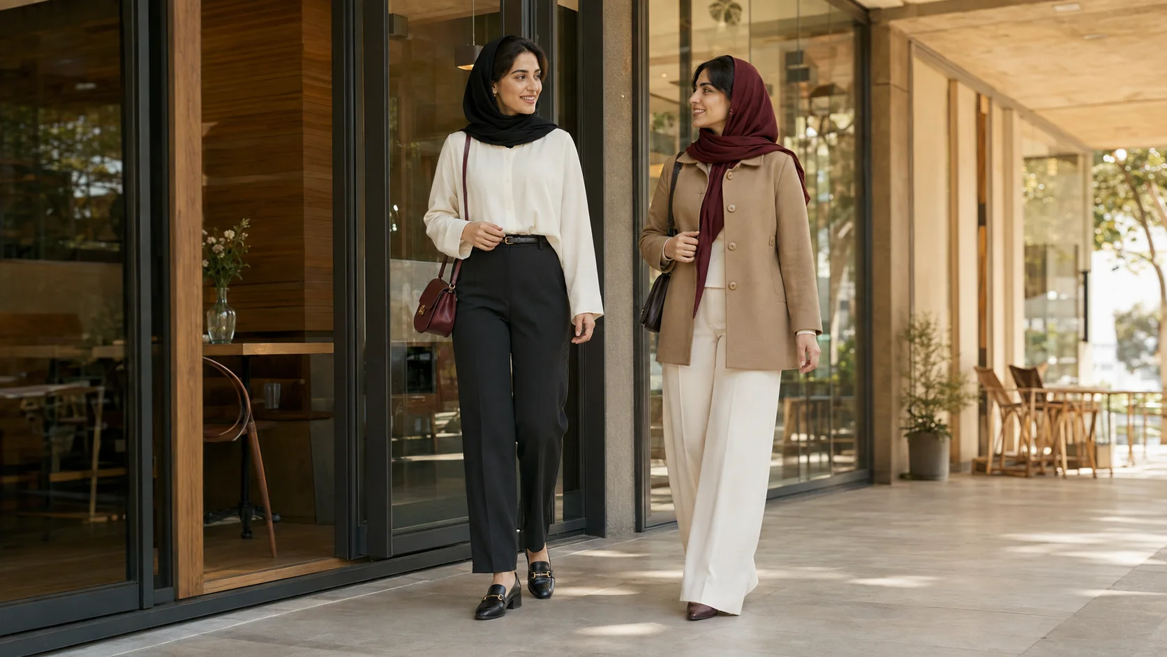 balanced-womens-trouser-outfits.png استایل متعادل زنانه با شلوار راسته و شلوار دمپاگشاد