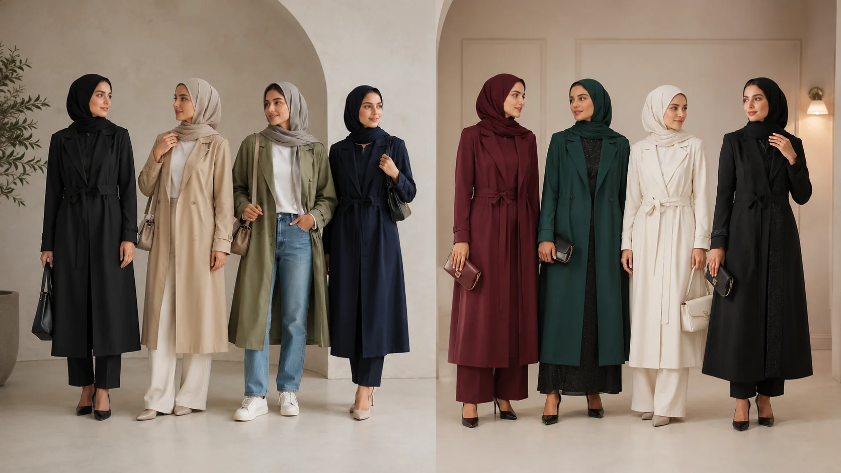 women’s manteau color choices for everyday and formal use رنگ مانتوی روزمره و مجلسی چه تفاوتی دارد