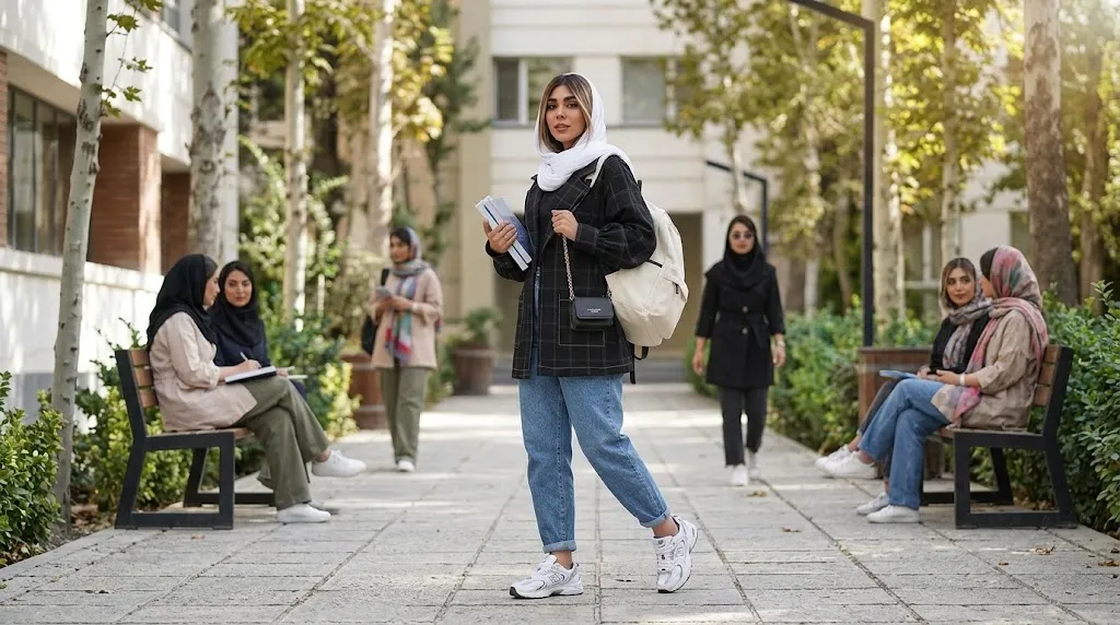 استایل شلوار دانشجویی با مانتو دانشجویی رسمی